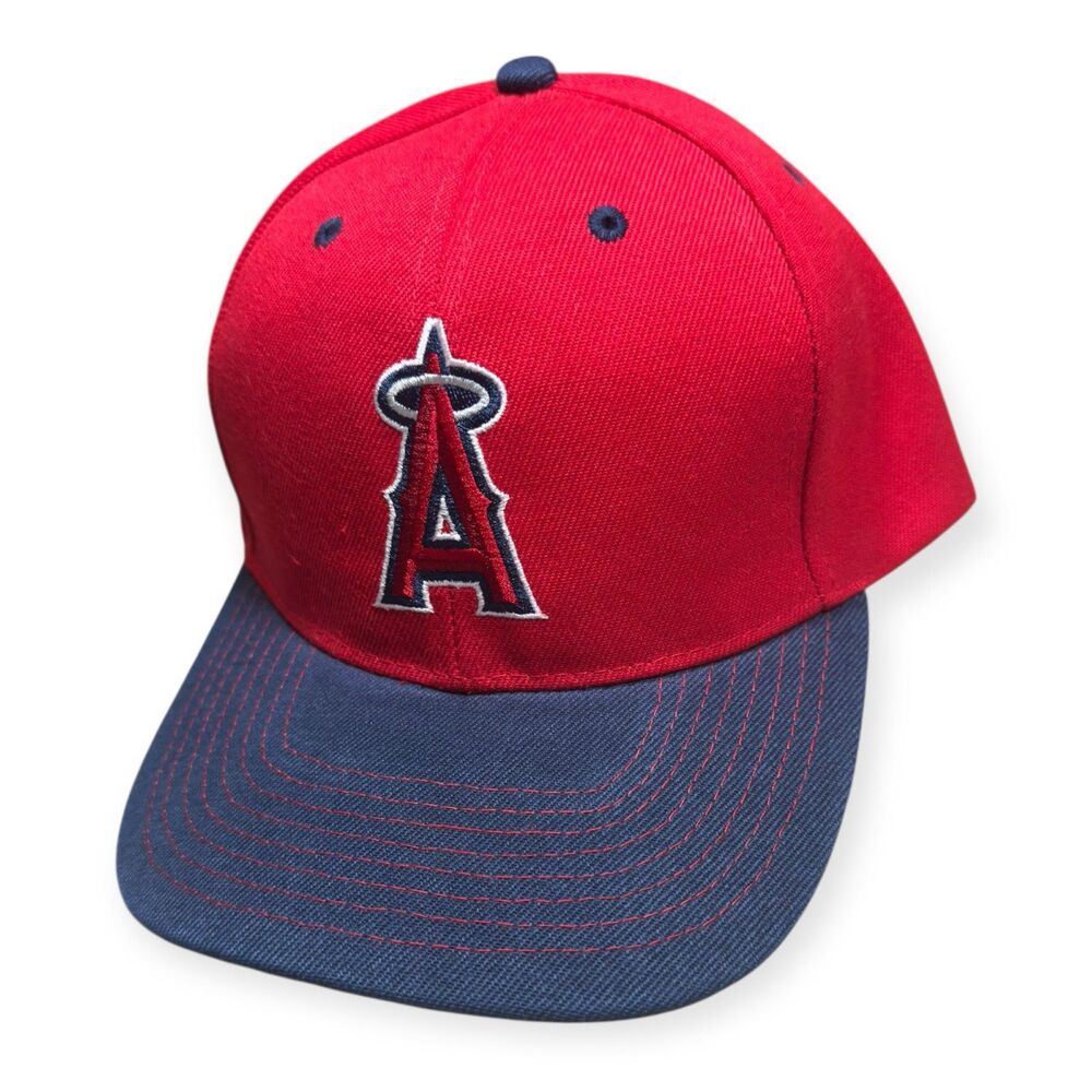 Anaheim Angels Red Logo Hat MLB Sixth Man SchoolsFirst FCU Promo Hat Adjustable